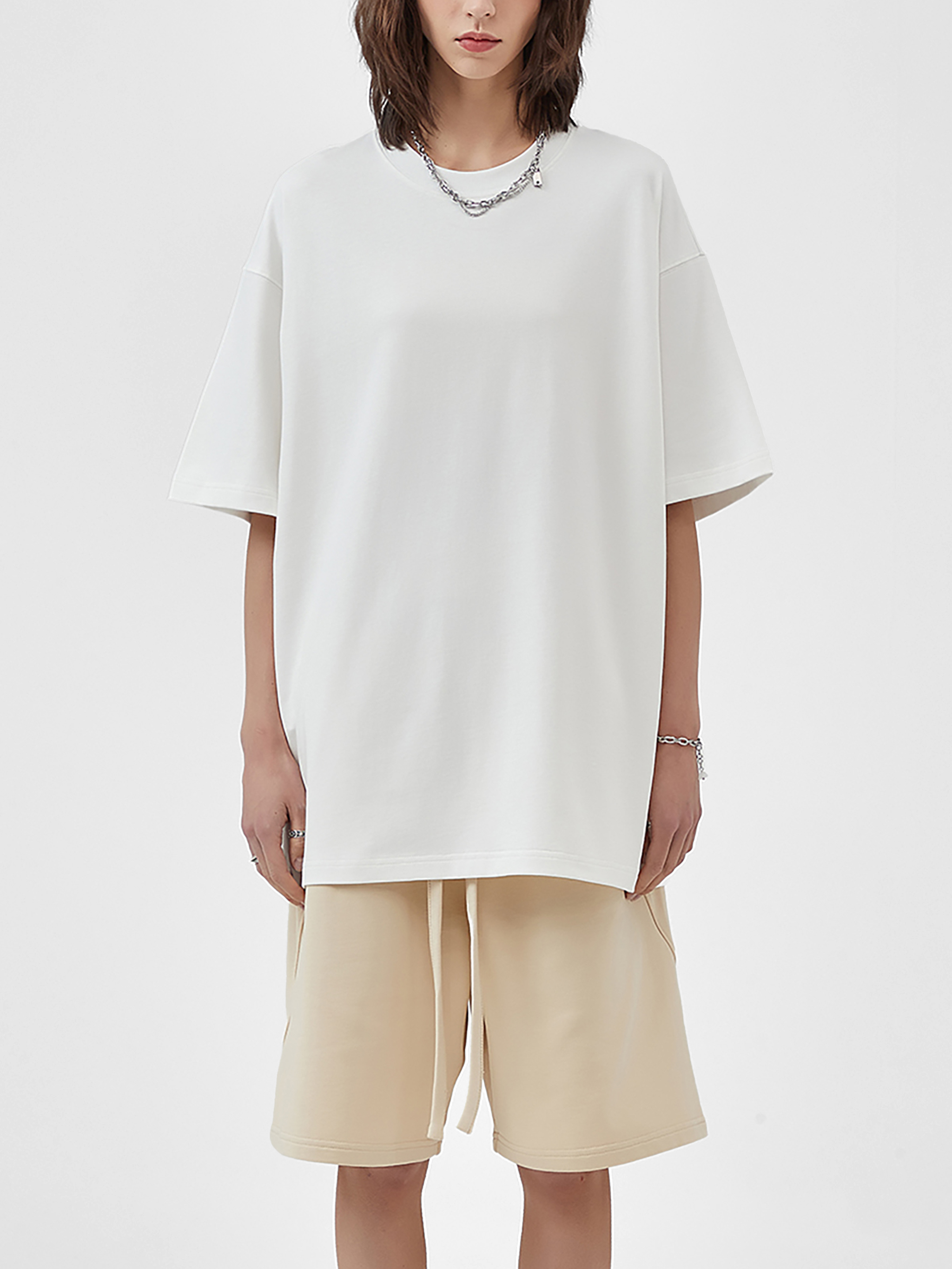 【PERSTEP】PIGMENT LOOSE FIT SHIRT Streetwear Unisex Earth Tone Heavyweight Loose Fit FOG T